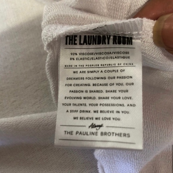 THE LAUNDRY ROOM T-SHIRT white with pizza - Picture 12 of 12